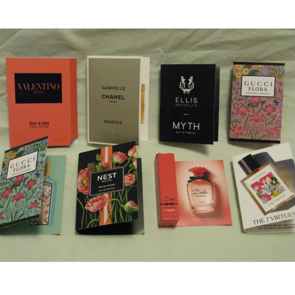 Sephora Luxury Fragrance Set of 8 CHANEL, Valentino, Gucci, Burberry, Nest